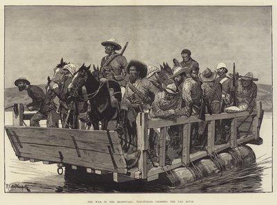 The War in the Transvaal, Volunteers crossing the Val River by Richard Caton Woodville junior